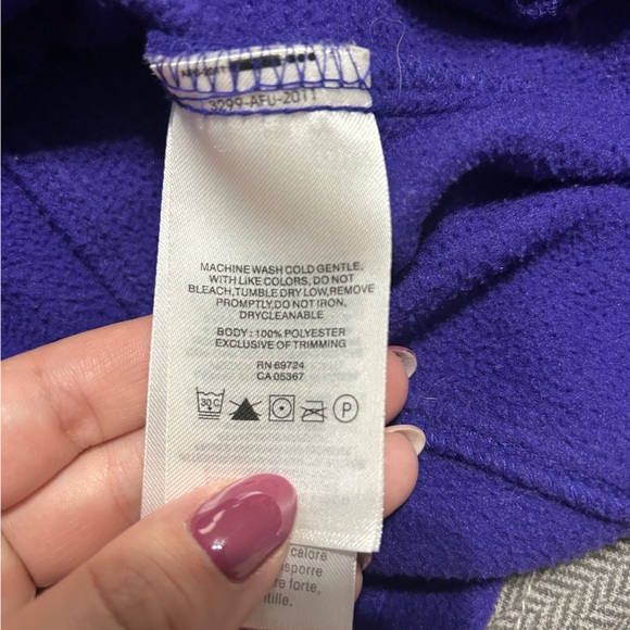 Royal Purple Fleece Columbia Zip Up Fleece - Picture 2 of 5